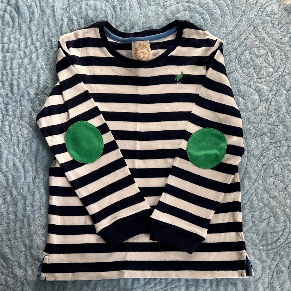 The Beaufort Bonnet Company Navy and White Striped Long Sleeve Tee